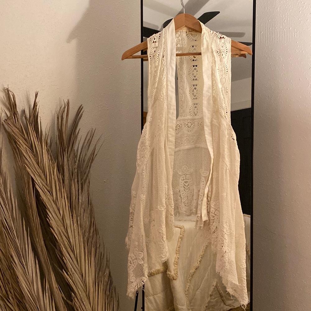 Anthropologie Lace Vest - XS/S